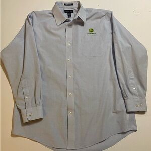 John Deere Lands End Long Sleeve Button Up Dress Shirt